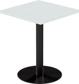 Solis Cafe Table – 60cm Square – Black / White Chalk Dapple