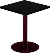 Solis Cafe Table – 60cm Square – Burgundy / Black Onyx Dapple