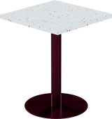 Solis Cafe Table – 60cm Square – Burgundy / Red Dapple