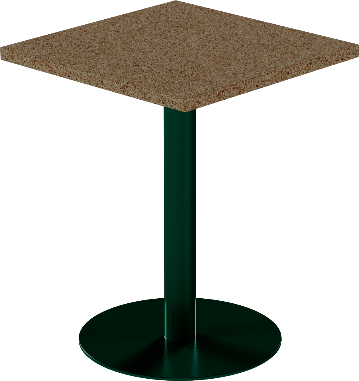 Solis Cafe Table – 60cm Square – Green / Grano Natural