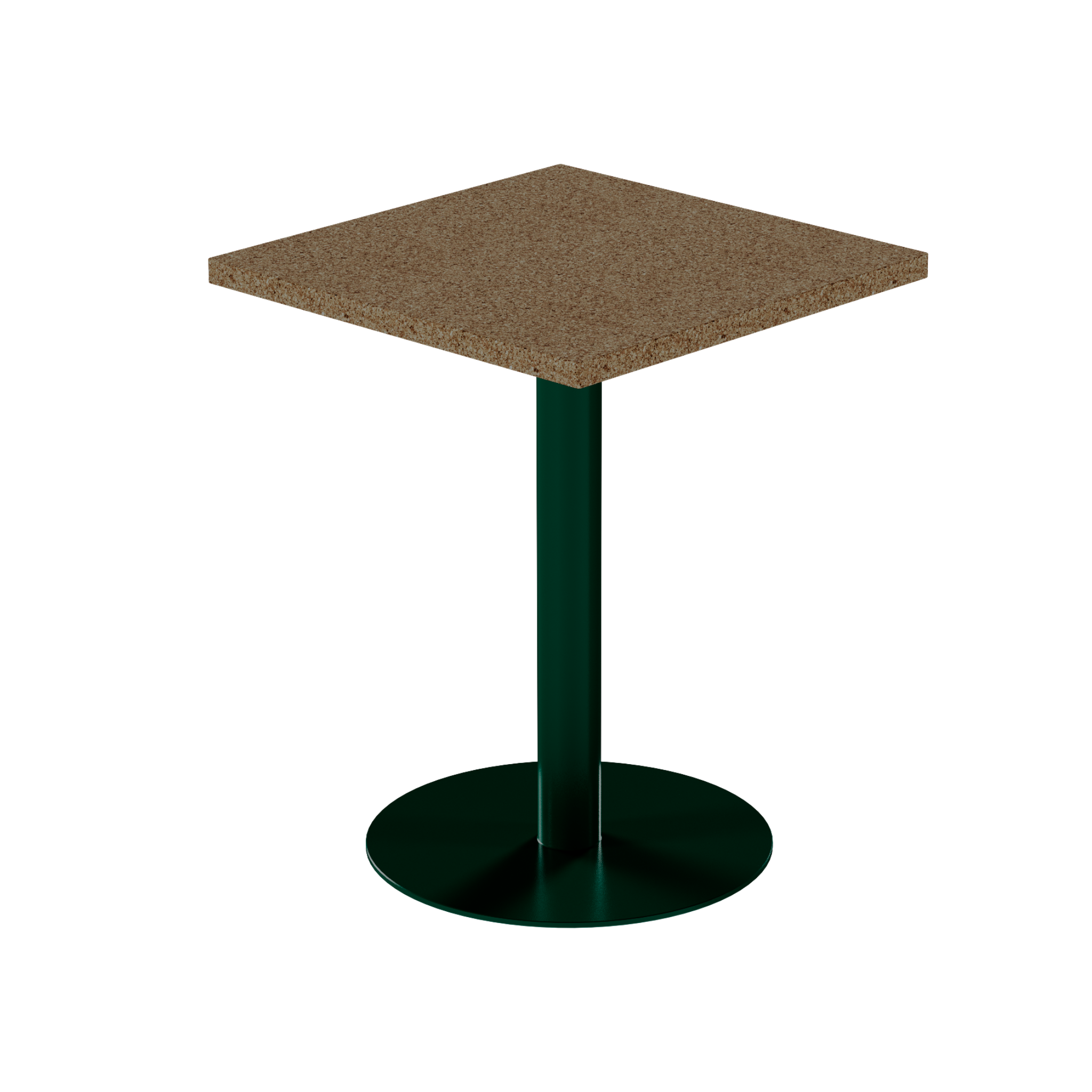 Solis Cafe Table – 60cm Square – Green / Grano Natural