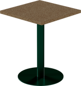 Solis Cafe Table – 60cm Square – Green / Grano Natural