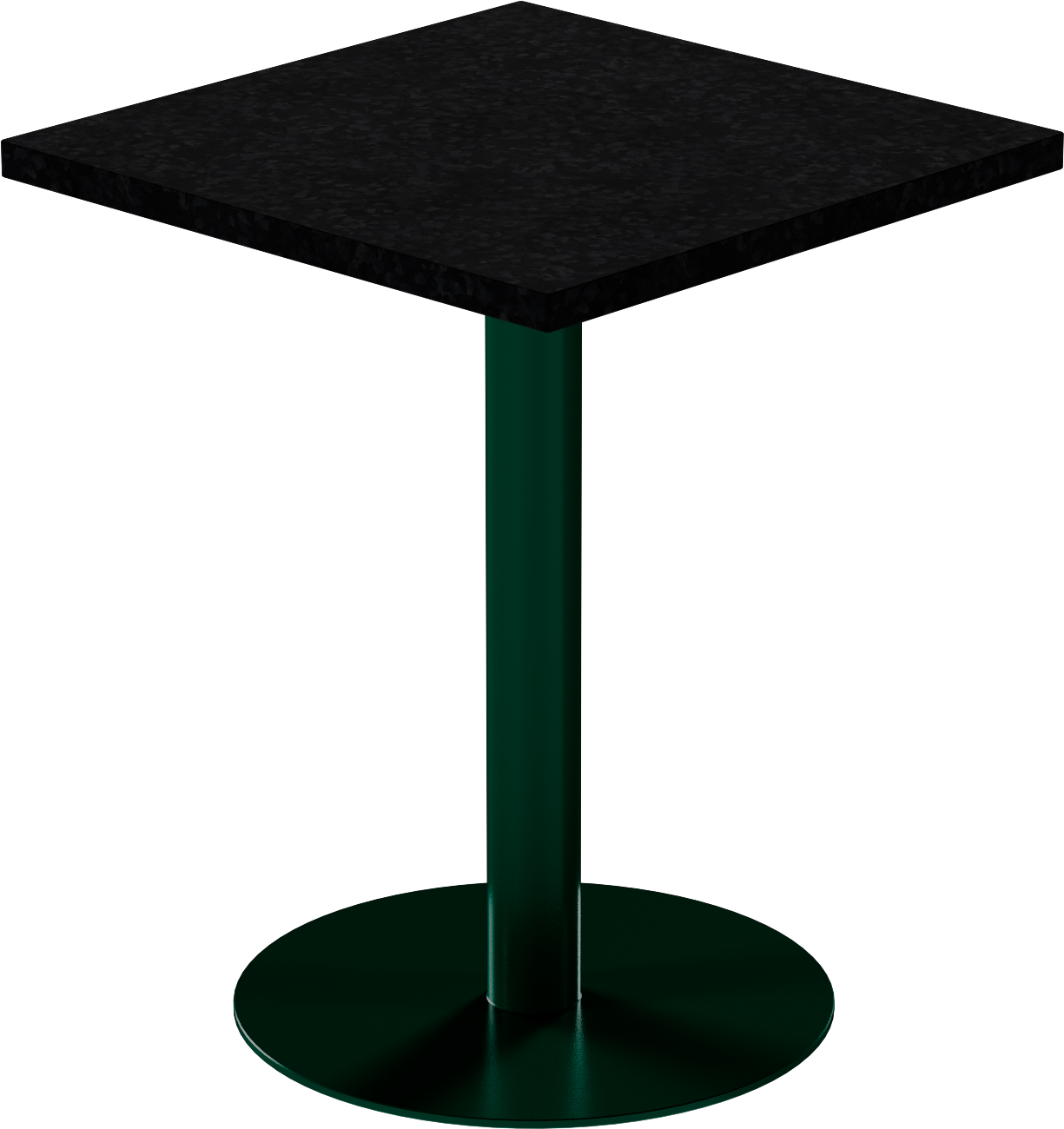 Solis Cafe Table – 60cm Square – Green / Black Onyx Dapple