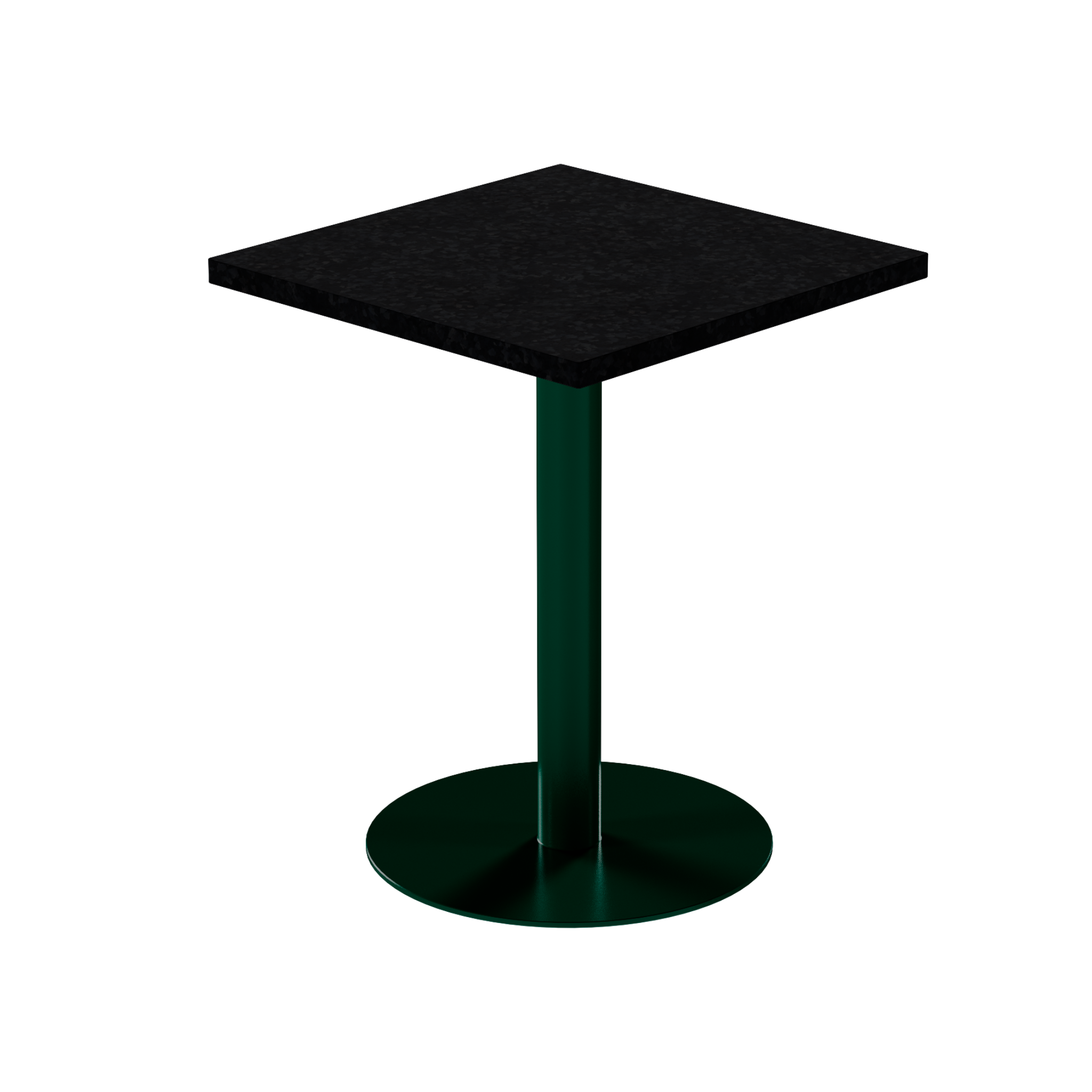 Solis Cafe Table – 60cm Square – Green / Black Onyx Dapple