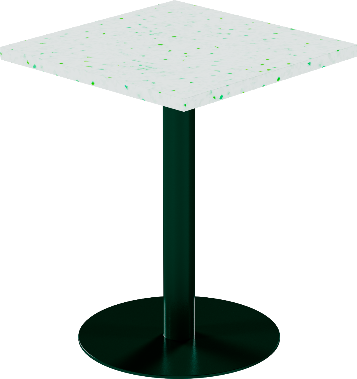 Solis Cafe Table – 60cm Square – Green / Green Dapple