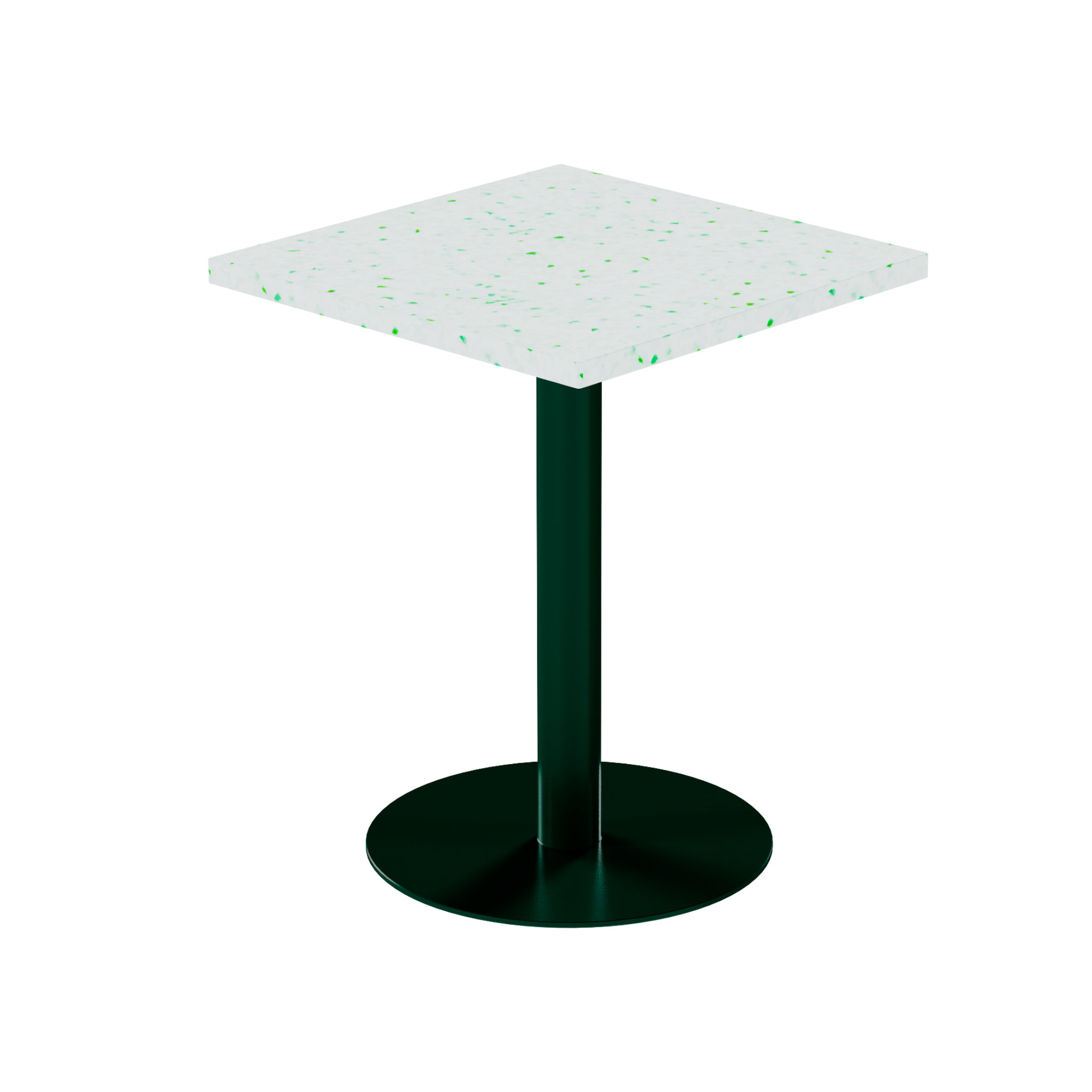 Solis Cafe Table – 60cm Square – Green / Green Dapple