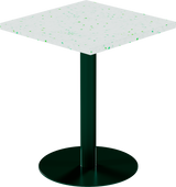 Solis Cafe Table – 60cm Square – Green / Green Dapple