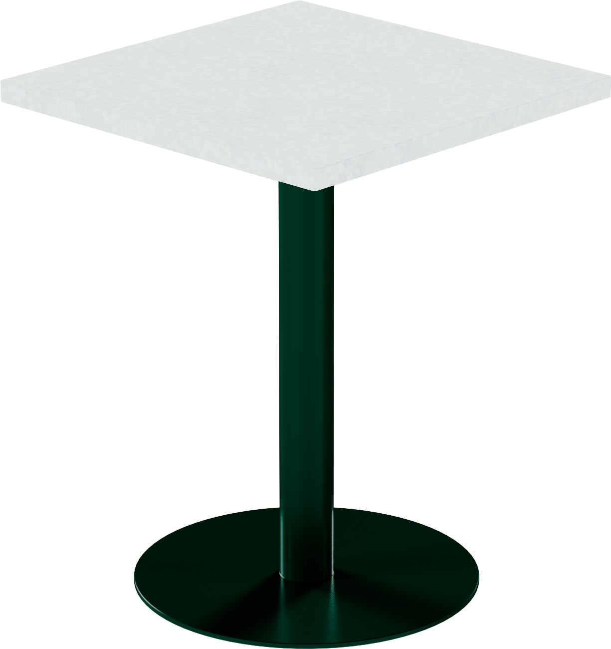 Solis Cafe Table – 60cm Square – Green / White Chalk Dapple