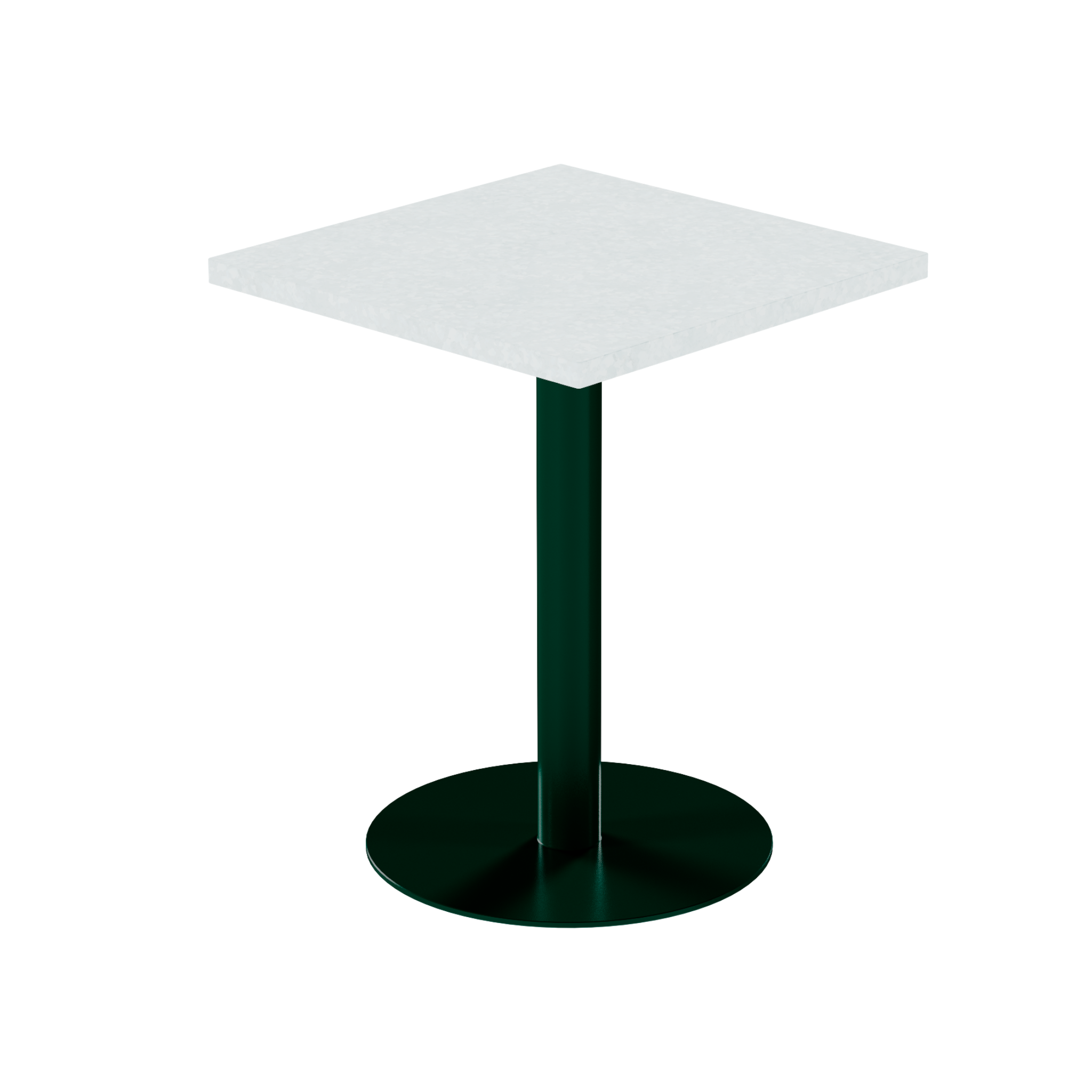 Solis Cafe Table – 60cm Square – Green / White Chalk Dapple