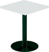 Solis Cafe Table – 60cm Square – Green / White Chalk Dapple