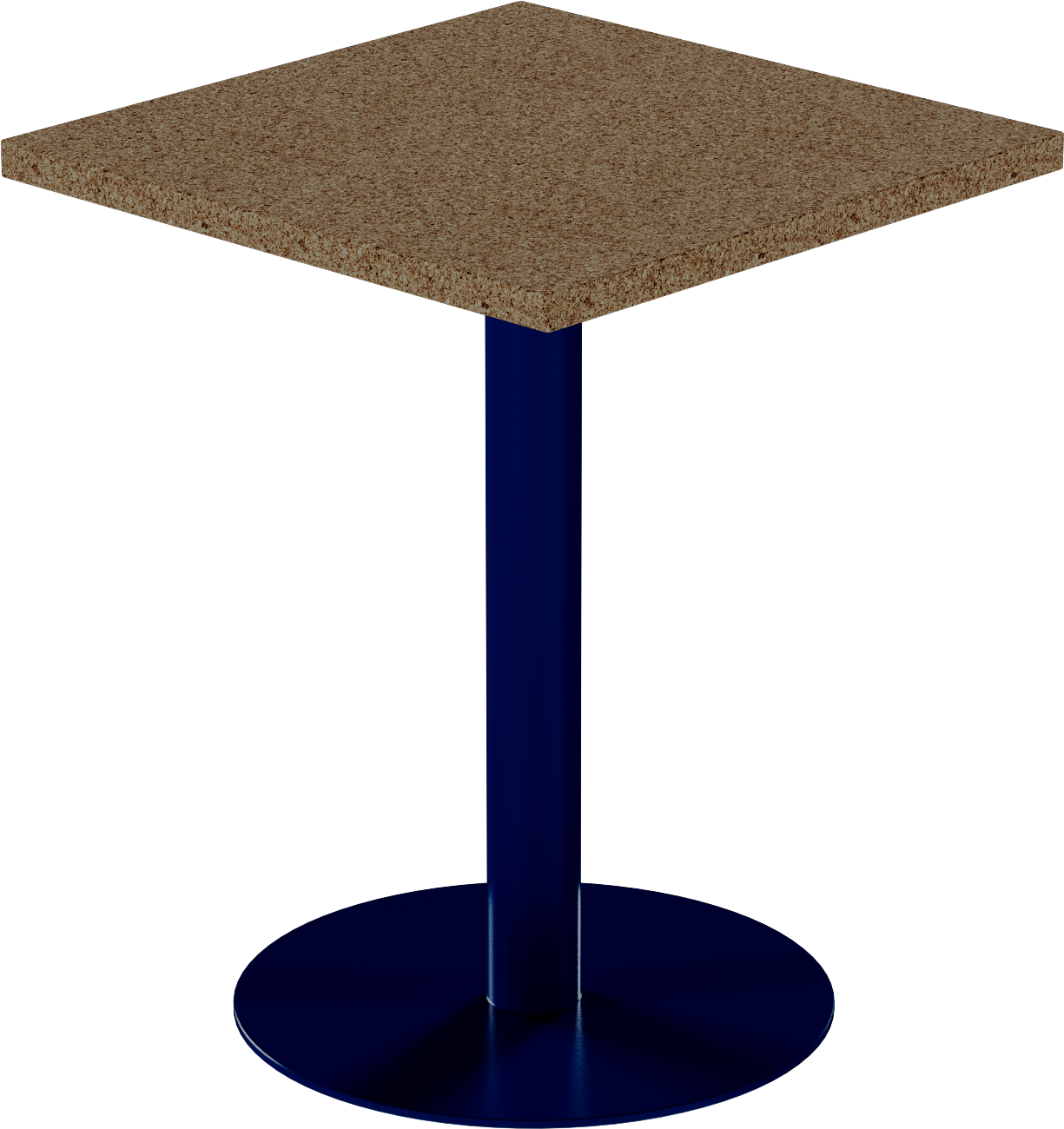 Solis Cafe Table – 60cm Square – Navy / Grano Natural