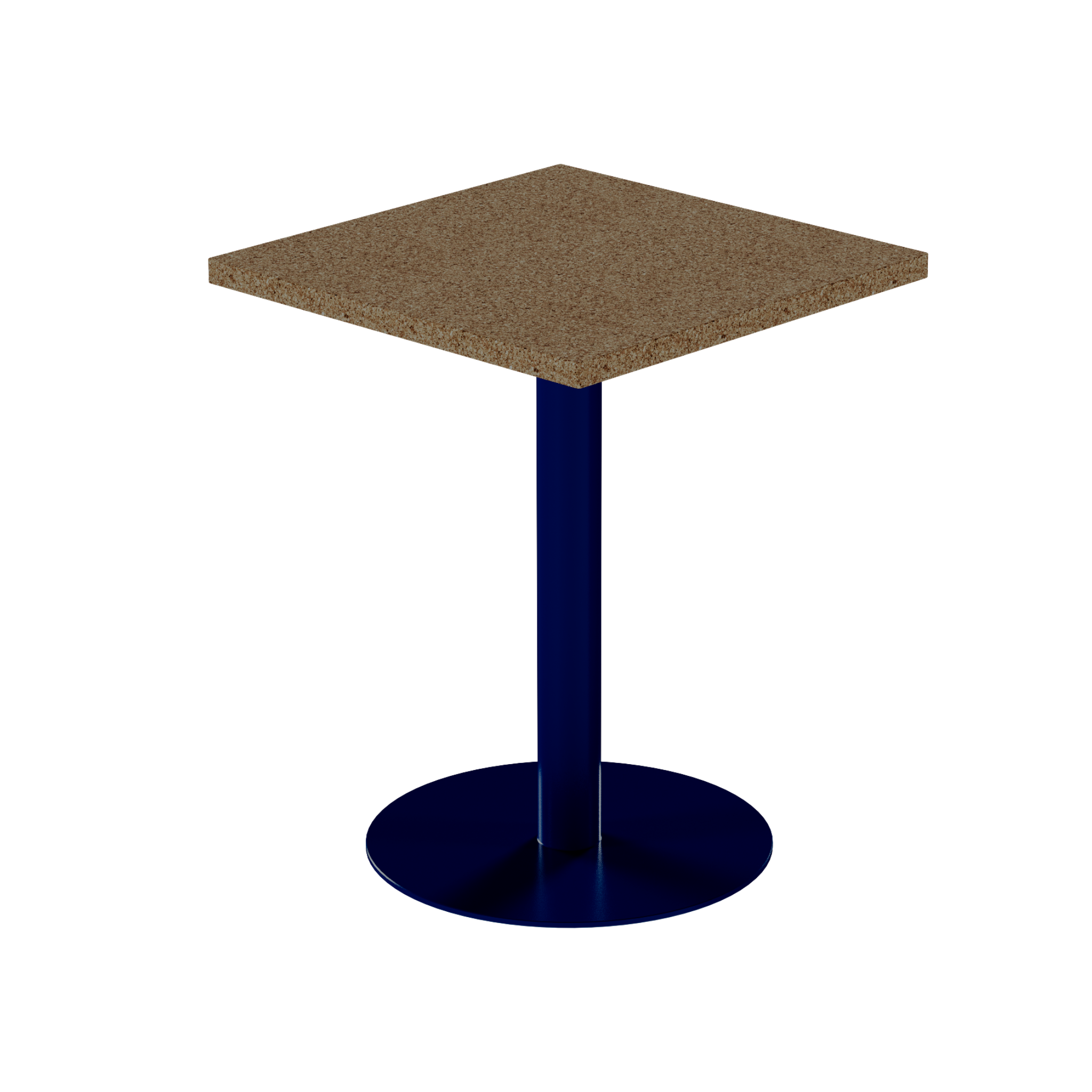 Solis Cafe Table – 60cm Square – Navy / Grano Natural