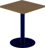 Solis Cafe Table – 60cm Square – Navy / Grano Natural