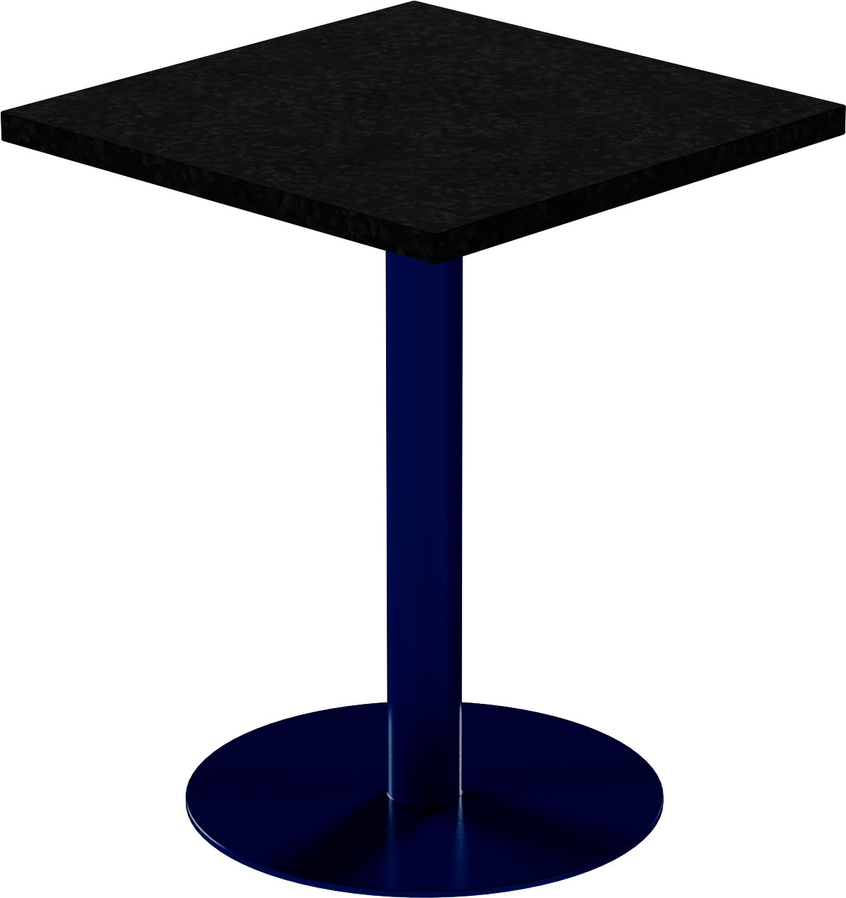 Solis Cafe Table – 60cm Square – Navy / Black Onyx Dapple