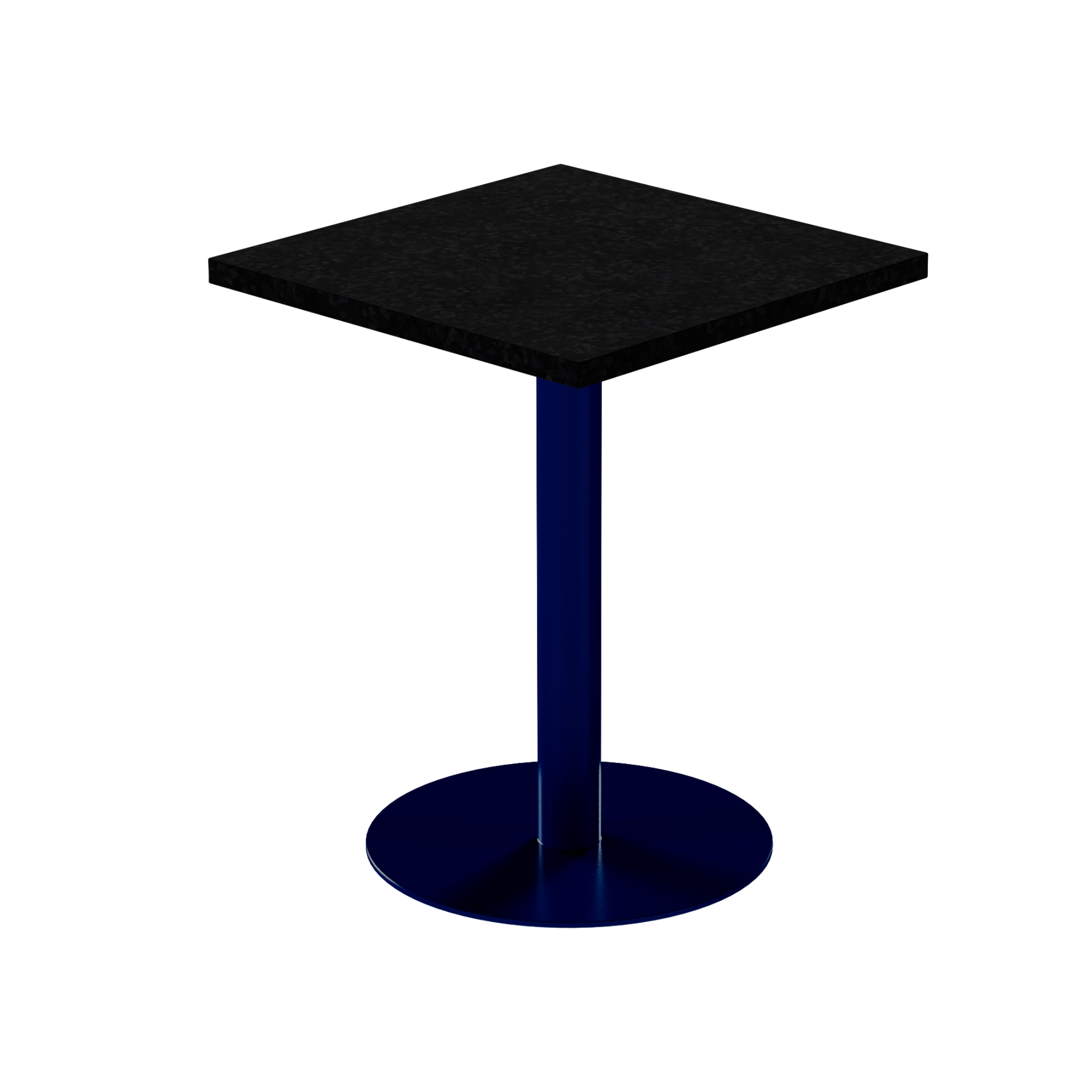 Solis Cafe Table – 60cm Square – Navy / Black Onyx Dapple