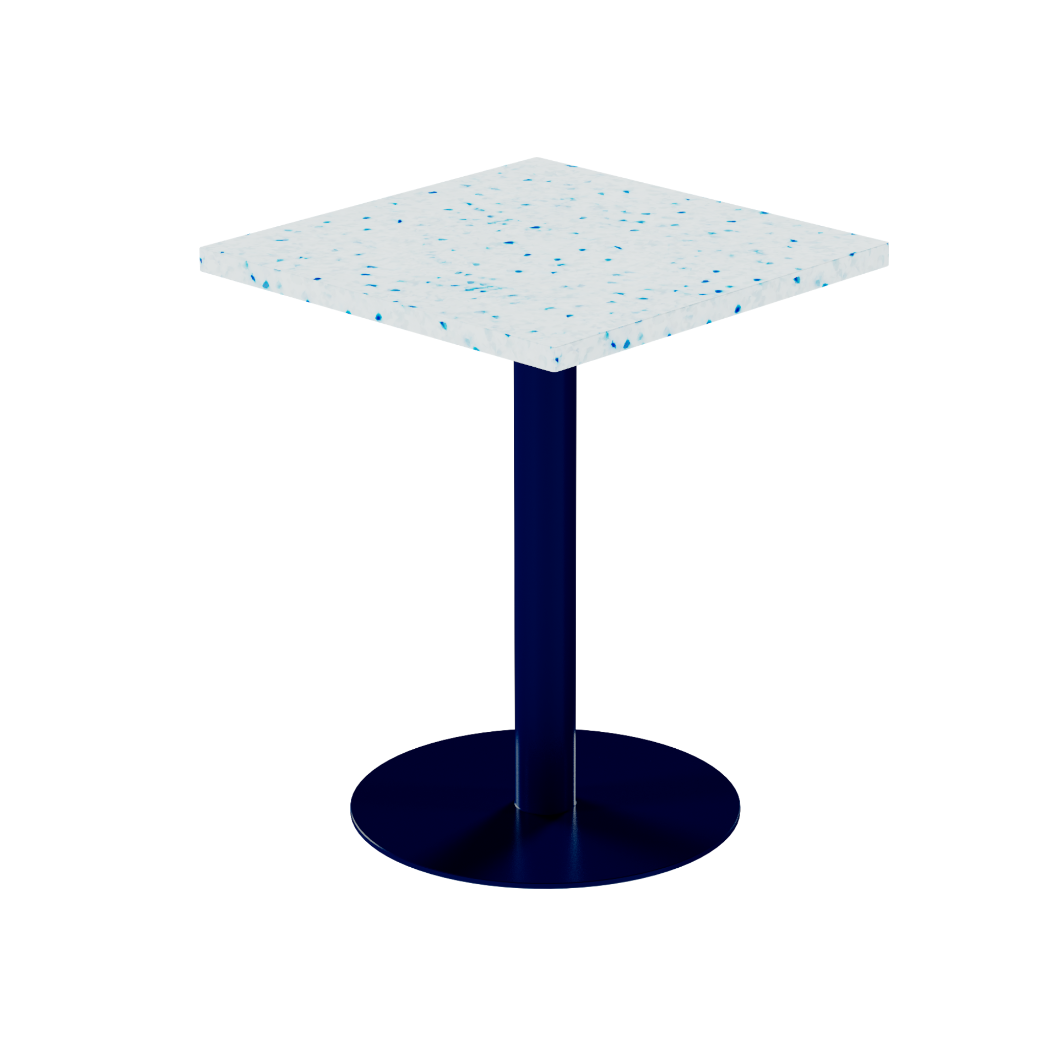 Solis Cafe Table – 60cm Square – Navy / Blue Dapple