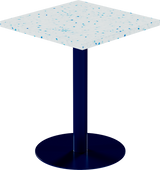 Solis Cafe Table – 60cm Square – Navy / Blue Dapple