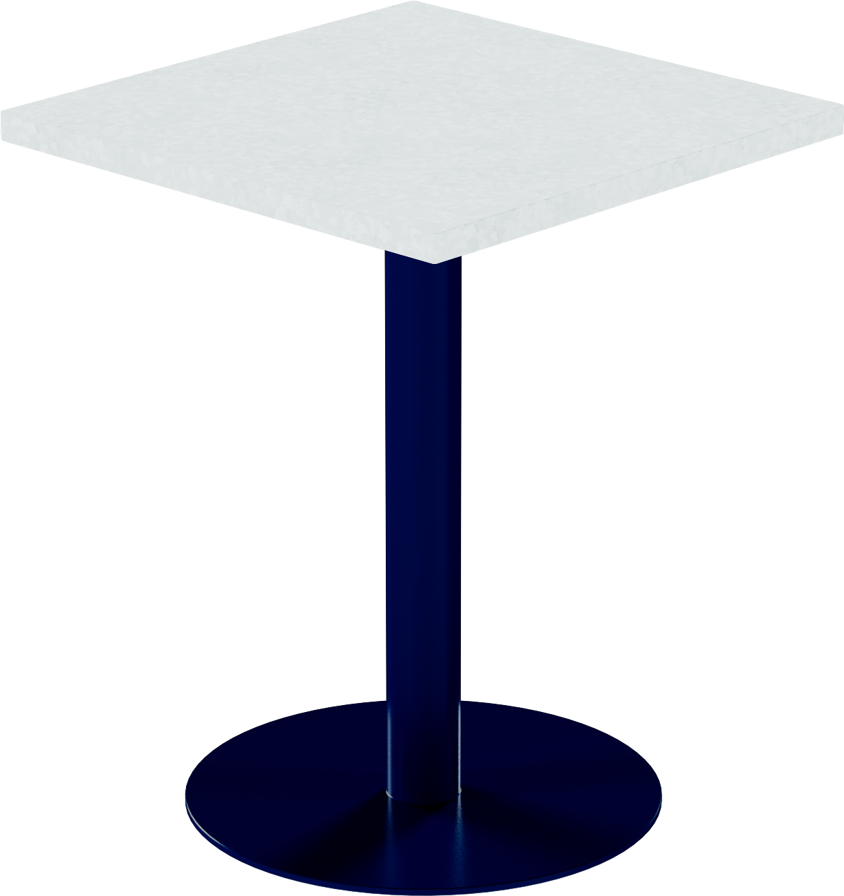Solis Cafe Table – 60cm Square – Navy / White Chalk Dapple