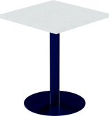 Solis Cafe Table – 60cm Square – Navy / White Chalk Dapple