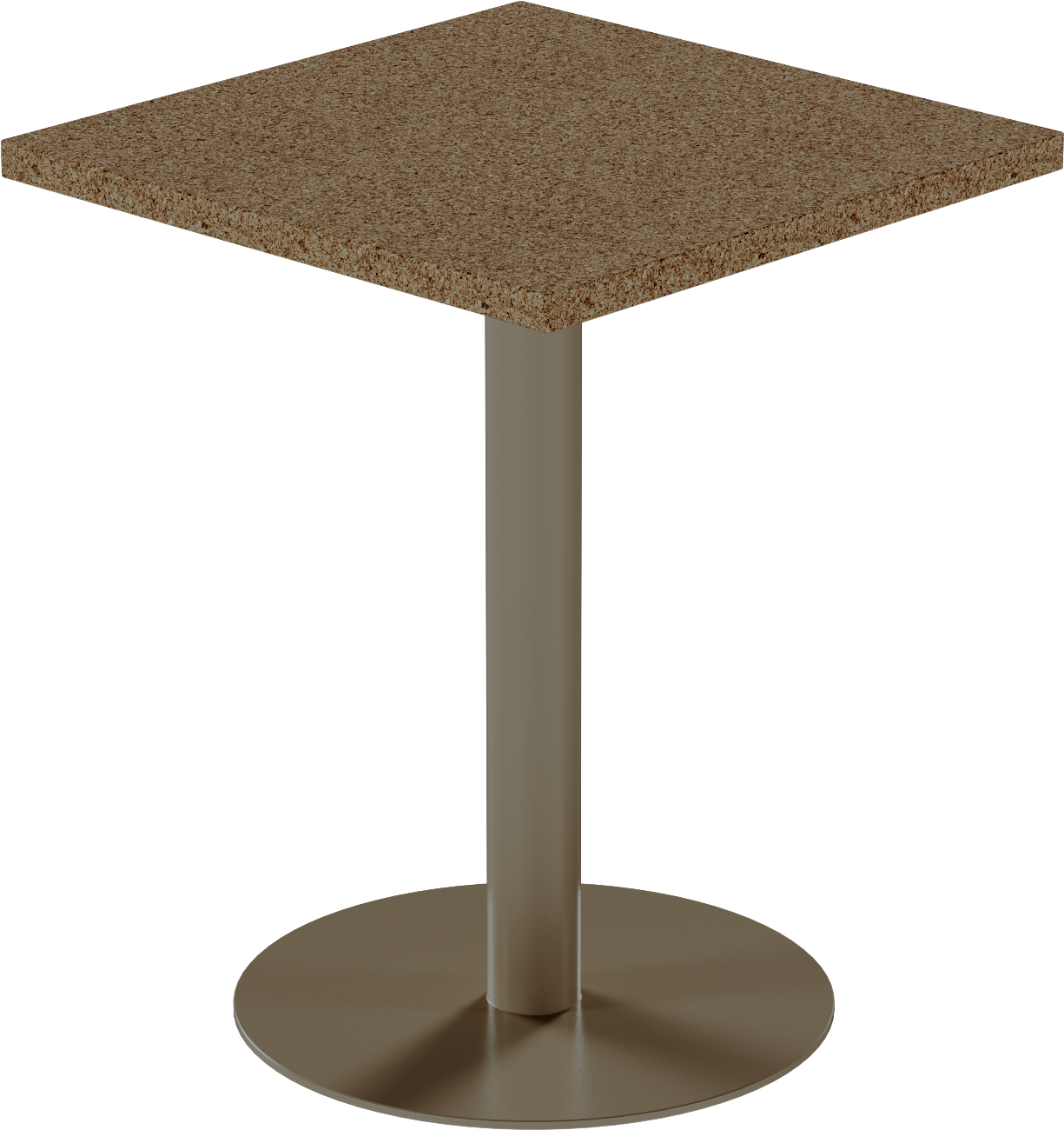 Solis Cafe Table – 60cm Square – Taupe / Grano Natural