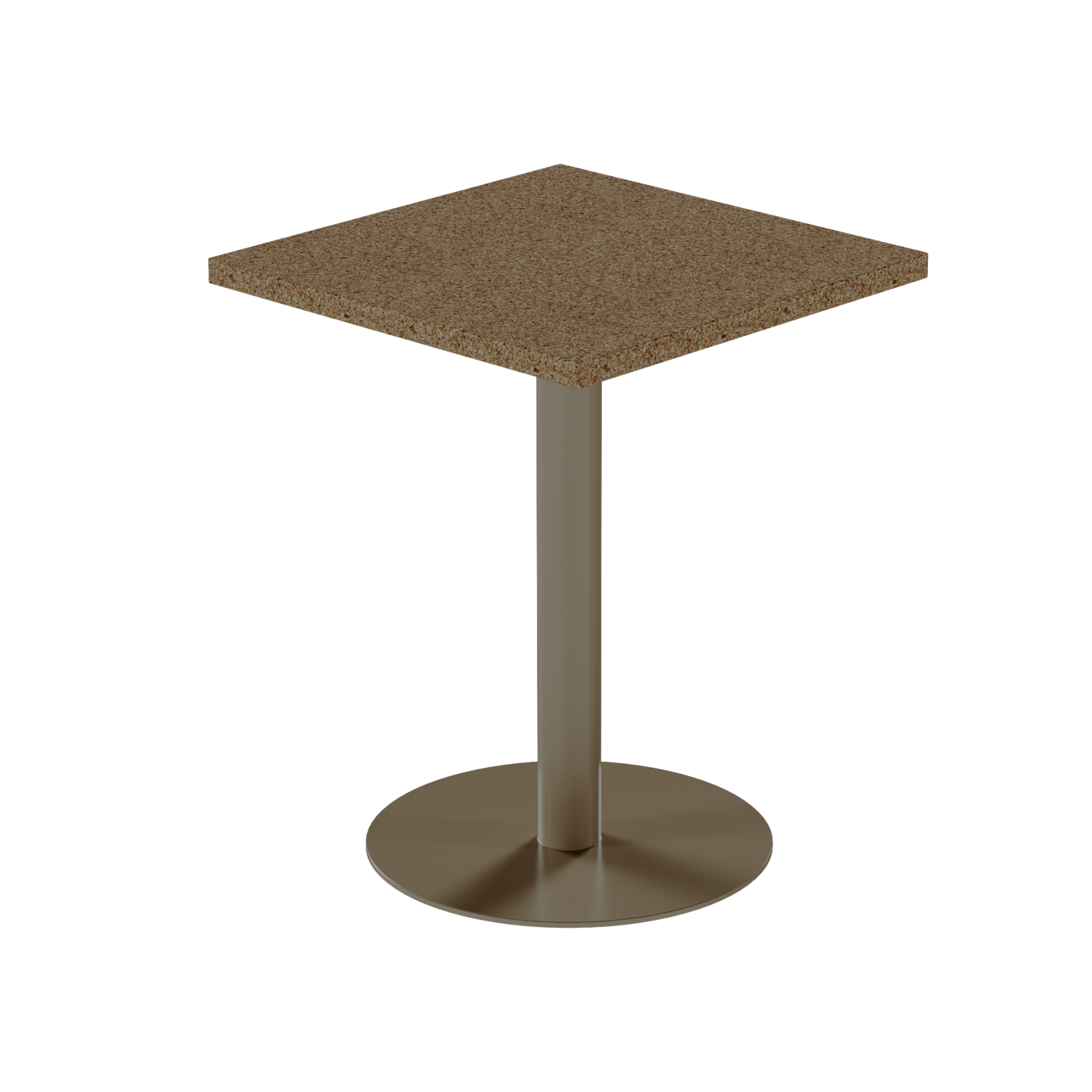 Solis Cafe Table – 60cm Square – Taupe / Grano Natural