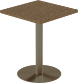 Solis Cafe Table – 60cm Square – Taupe / Grano Natural