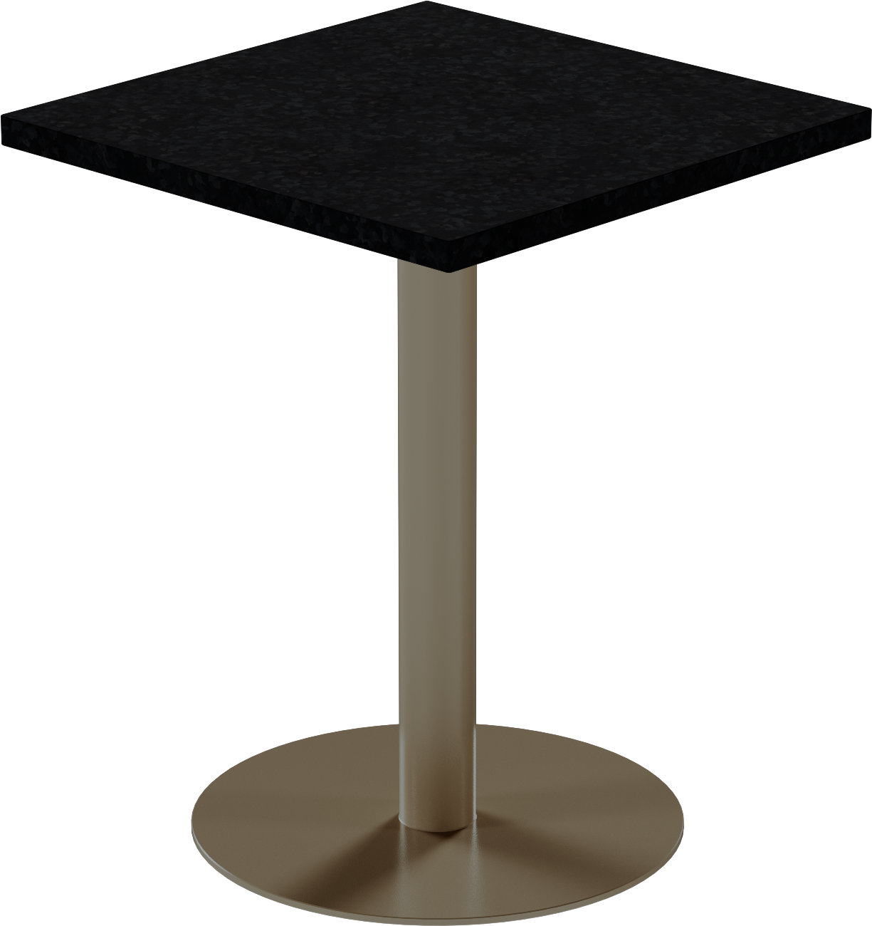 Solis Cafe Table – 60cm Square – Taupe / Black Onyx Dapple