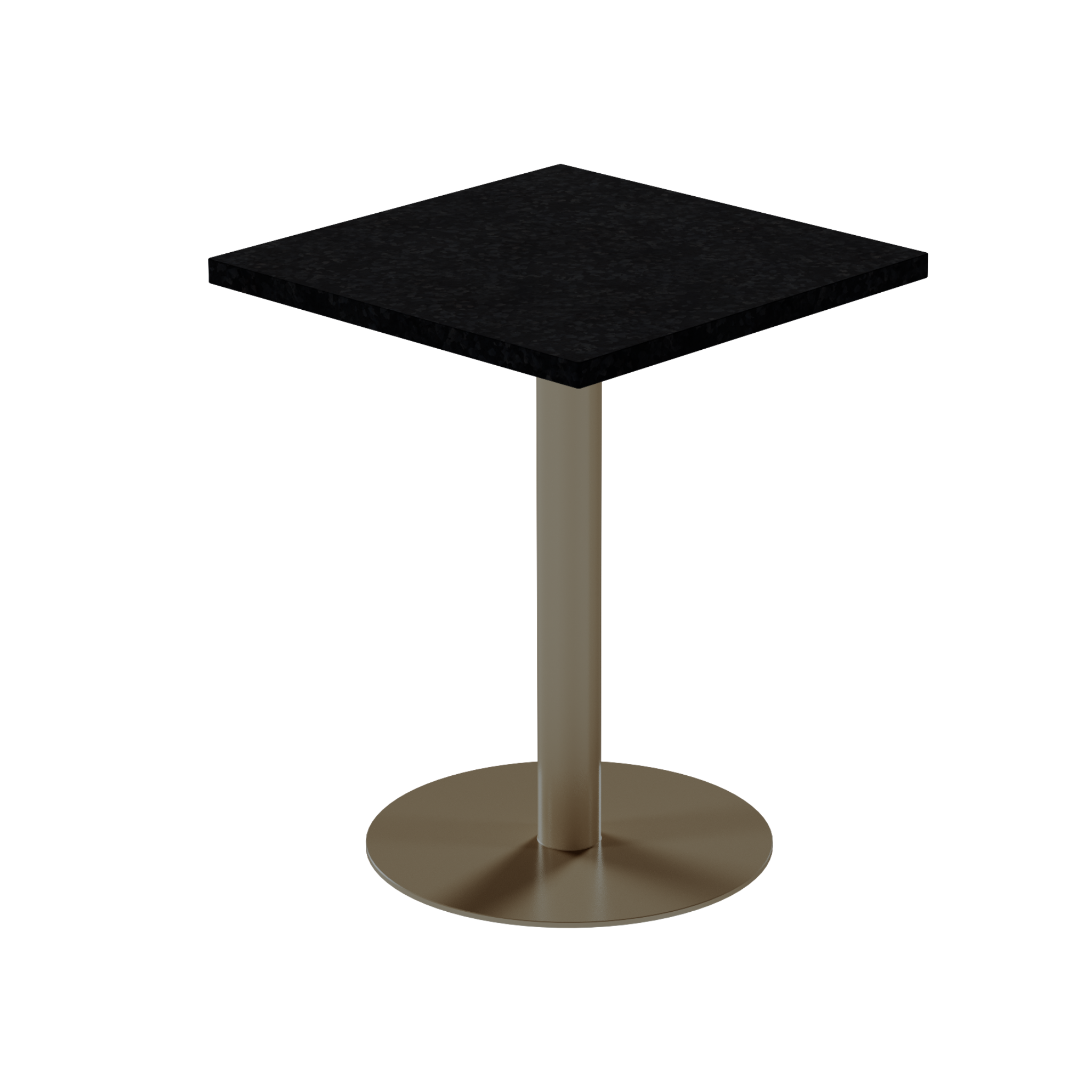 Solis Cafe Table – 60cm Square – Taupe / Black Onyx Dapple
