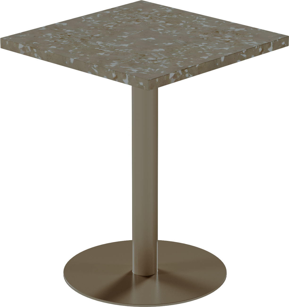 Solis Cafe Table – 60cm Square – Taupe / Taupe Dapple