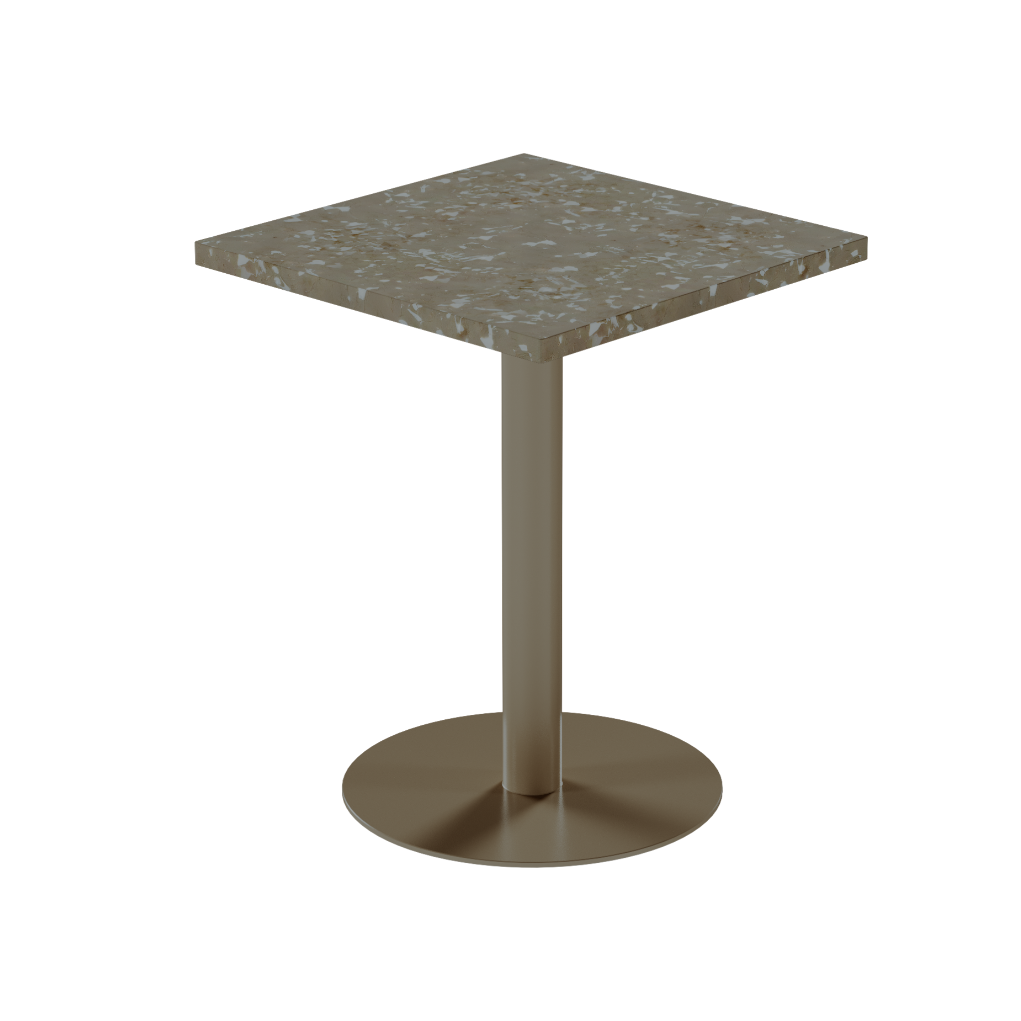 Solis Cafe Table – 60cm Square – Taupe / Taupe Dapple