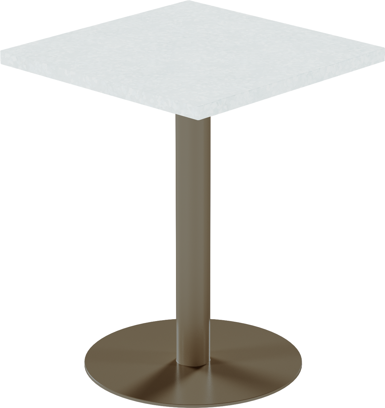Solis Cafe Table – 60cm Square – Taupe / White Chalk Dapple