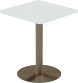 Solis Cafe Table – 60cm Square – Taupe / White Chalk Dapple