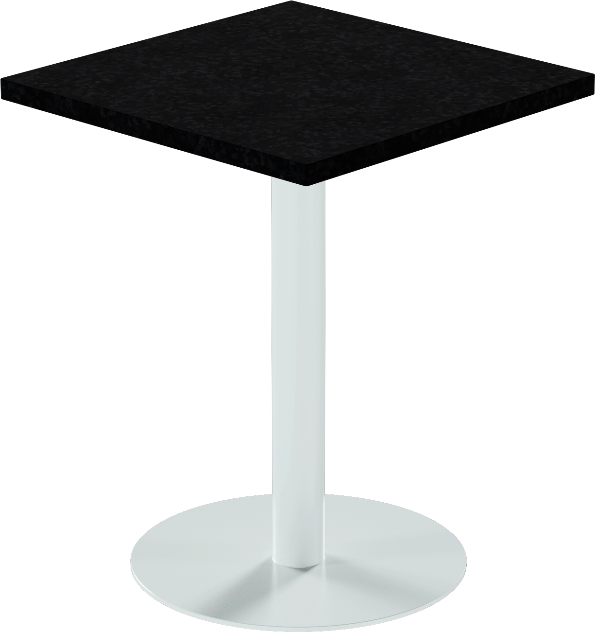 Solis Cafe Table – 60cm Square – White / Black Onyx Dapple