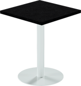 Solis Cafe Table – 60cm Square – White / Black Onyx Dapple