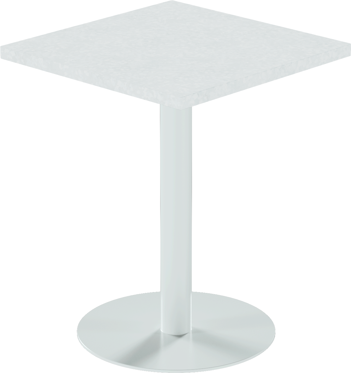 Solis Cafe Table – 60cm Square – White / White Chalk Dapple