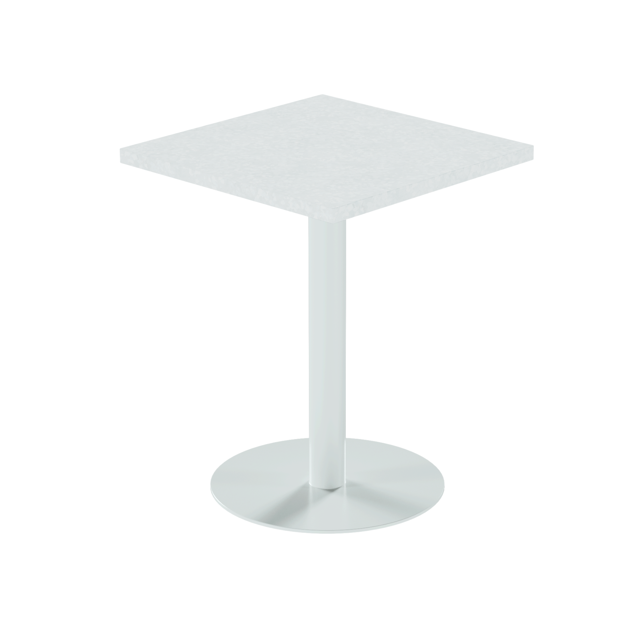 Solis Cafe Table – 60cm Square – White / White Chalk Dapple