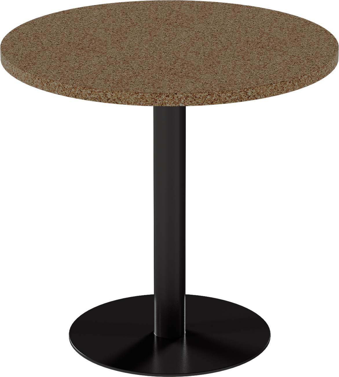 Solis Cafe Table – 80cm Round – Black / Grano Natural