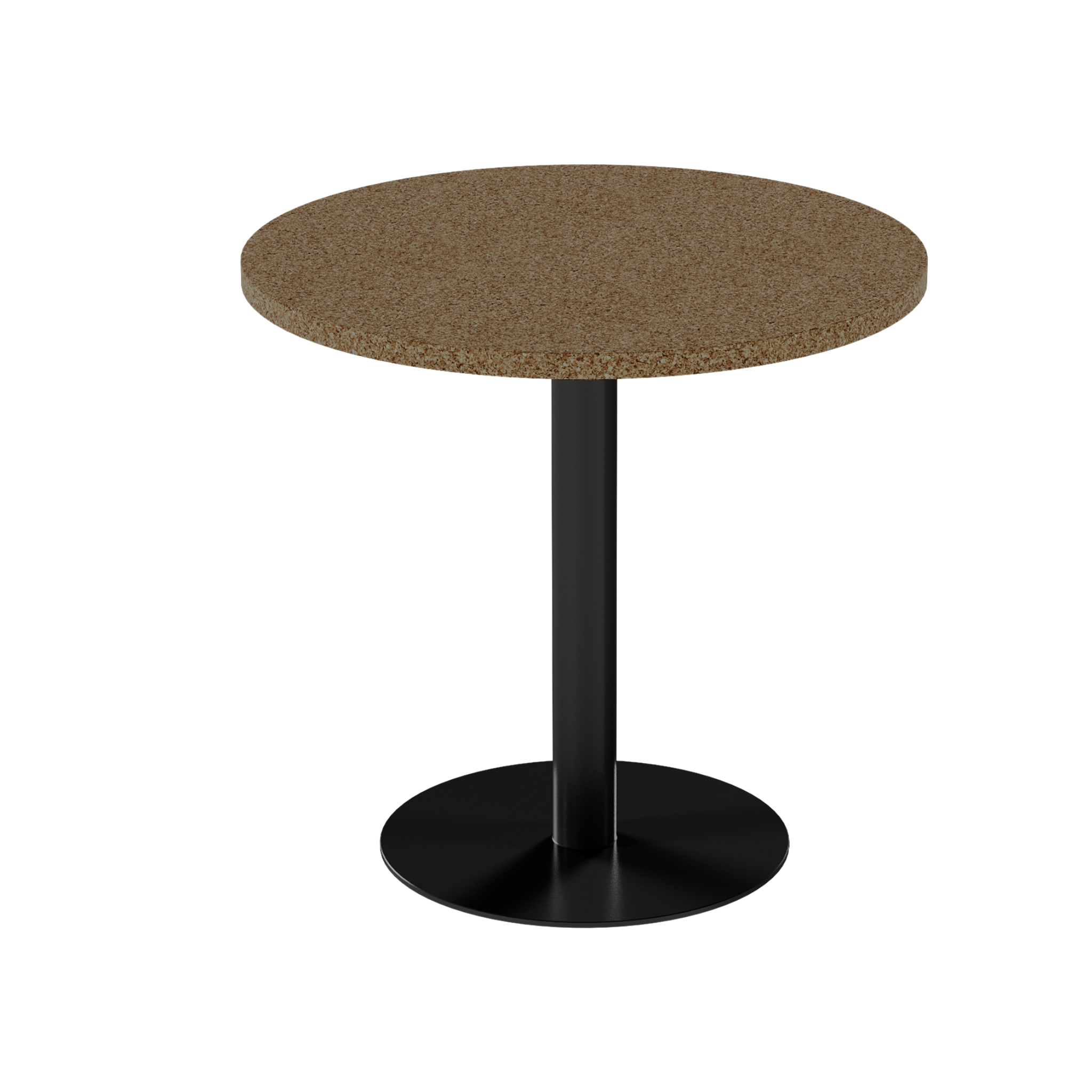 Solis Cafe Table – 80cm Round – Black / Grano Natural