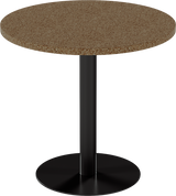 Solis Cafe Table – 80cm Round – Black / Grano Natural