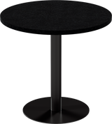 Solis Cafe Table – 80cm Round – Black / Black Onyx Dapple