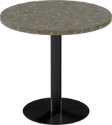 Solis Cafe Table – 80cm Round – Black / Taupe Dapple