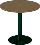 Solis Cafe Table – 80cm Round – Green / Grano Natural