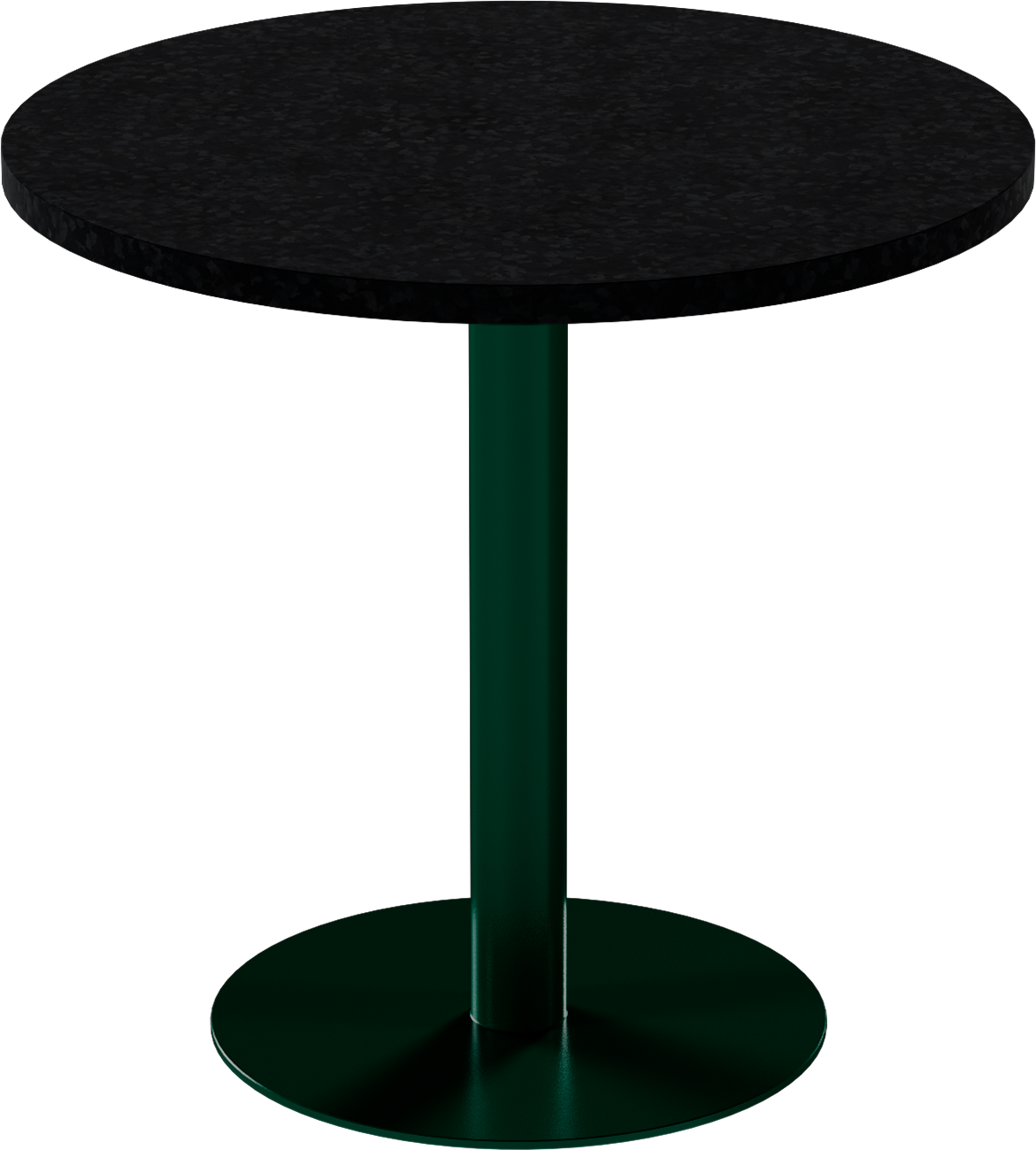 Solis Cafe Table – 80cm Round – Green / Black Onyx Dapple
