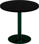 Solis Cafe Table – 80cm Round – Green / Black Onyx Dapple