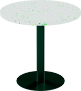 Solis Cafe Table – 80cm Round – Green / Green Dapple