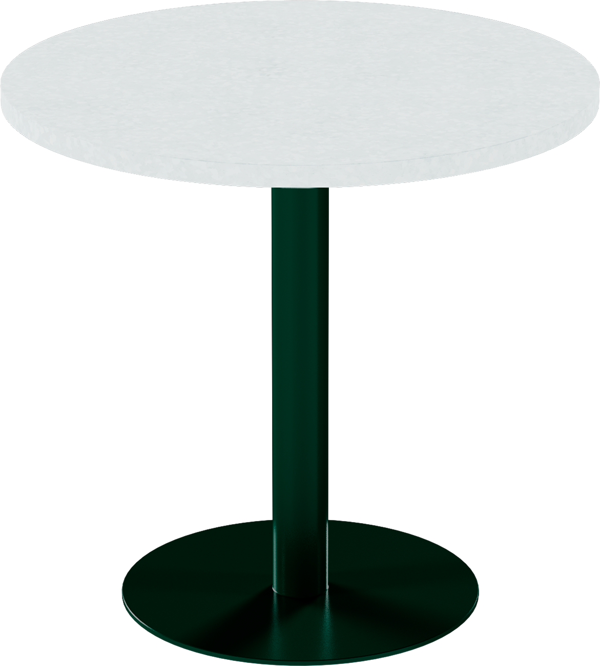 Solis Cafe Table – 80cm Round – Green / White Chalk Dapple