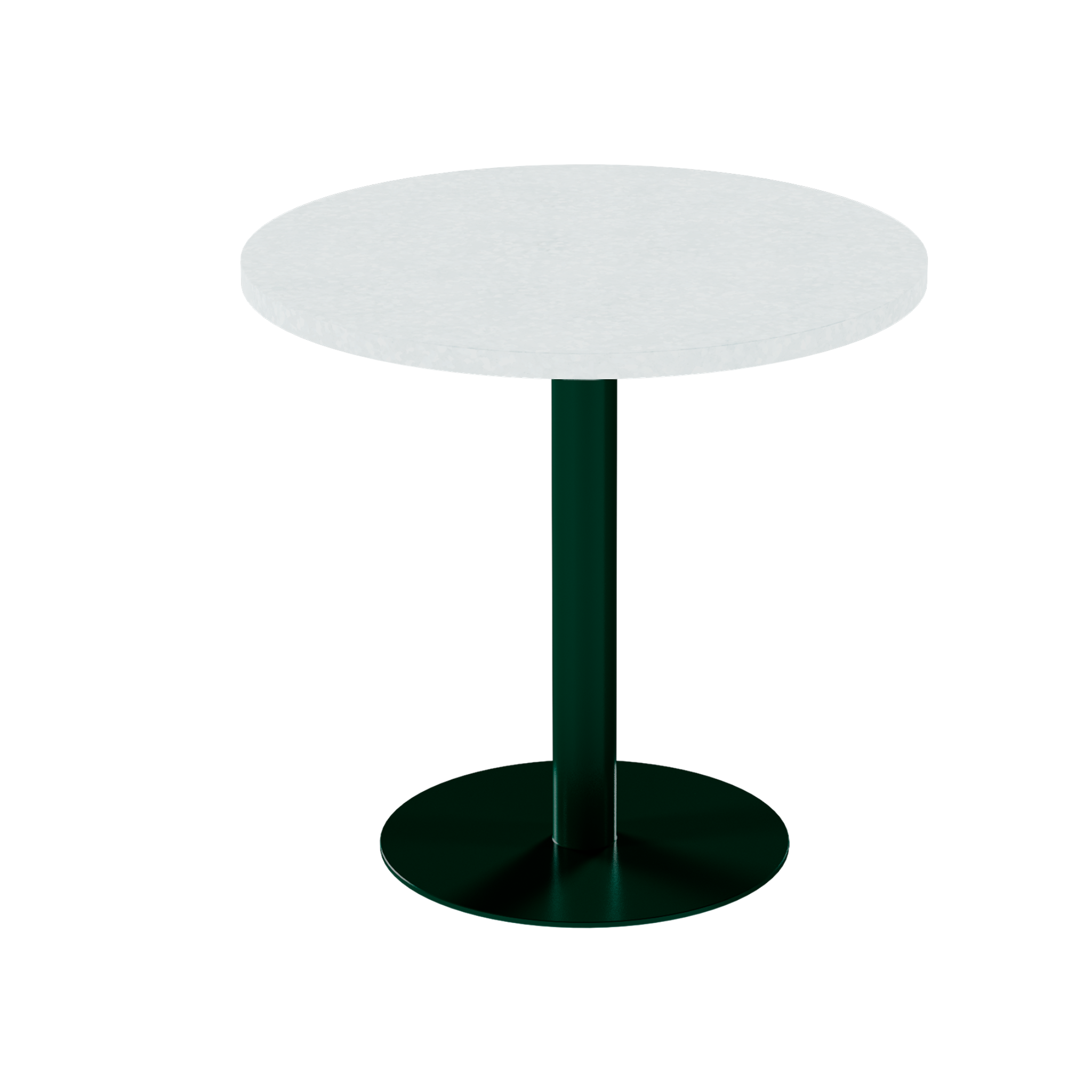 Solis Cafe Table – 80cm Round – Green / White Chalk Dapple