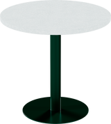 Solis Cafe Table – 80cm Round – Green / White Chalk Dapple
