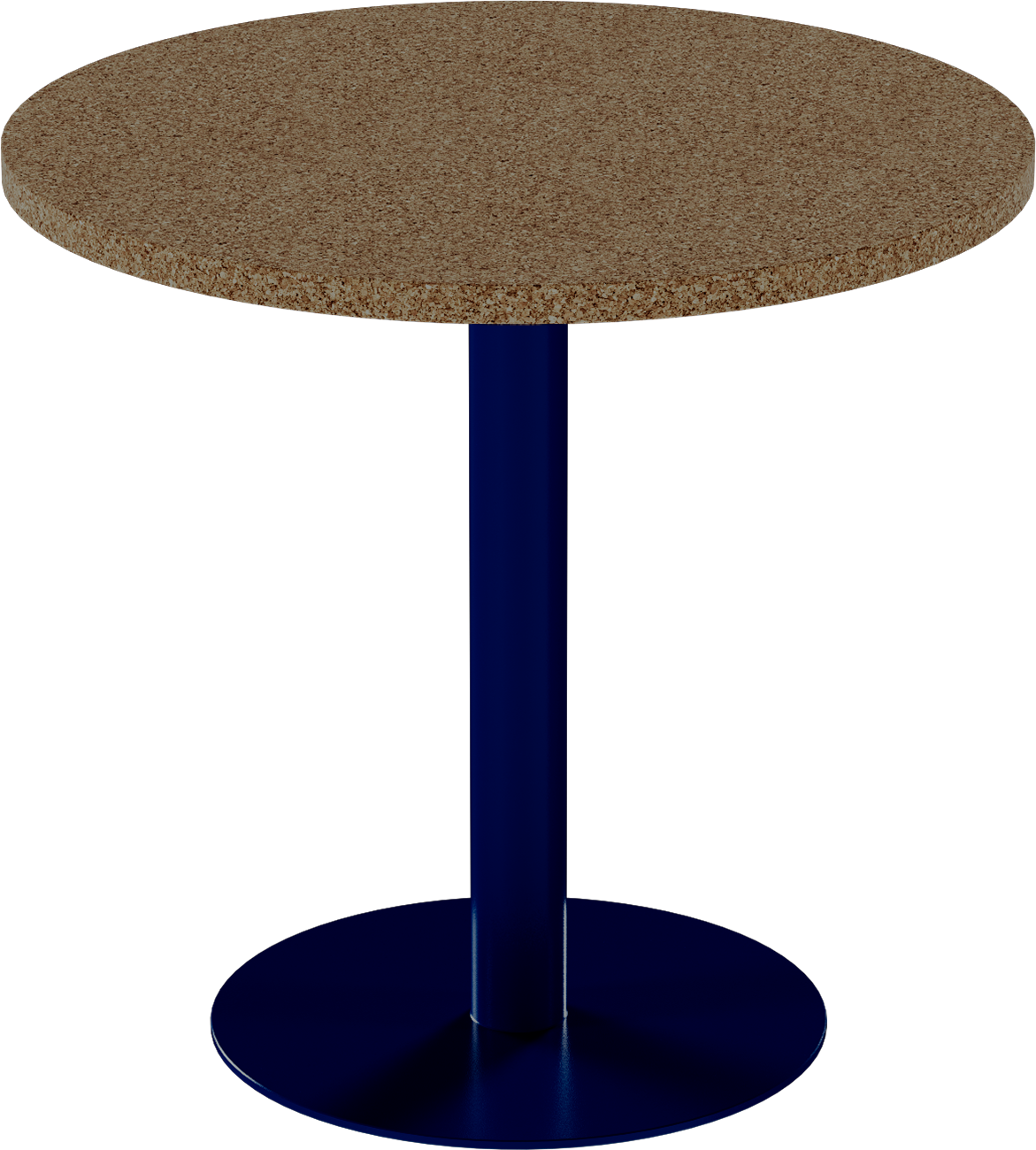 Solis Cafe Table – 80cm Round – Navy / Grano Natural