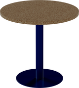 Solis Cafe Table – 80cm Round – Navy / Grano Natural